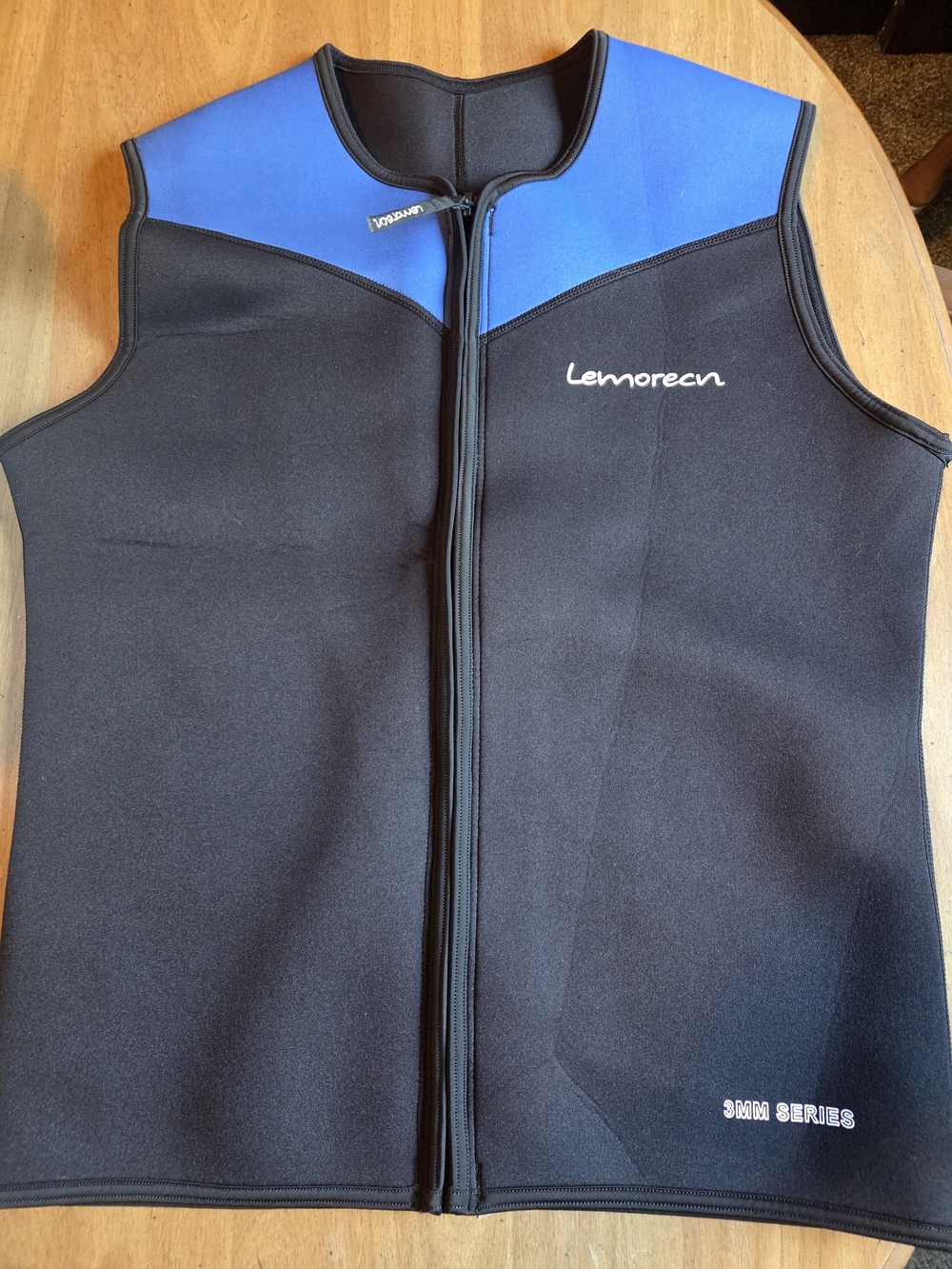 Men's Black & Blue Neoprene Swim Vest